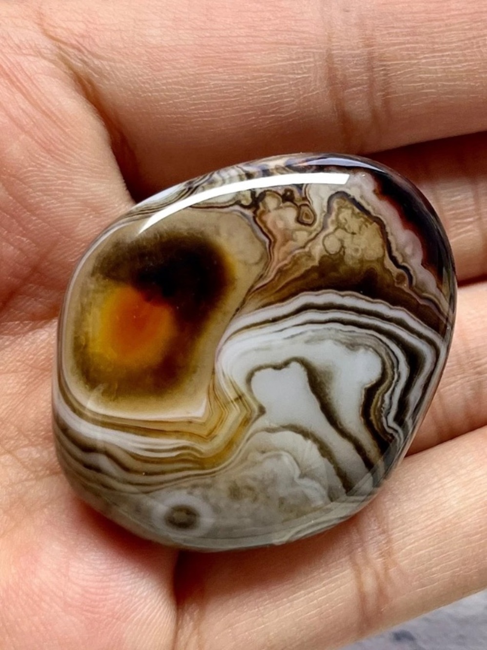Hand-Polished Agate Stone